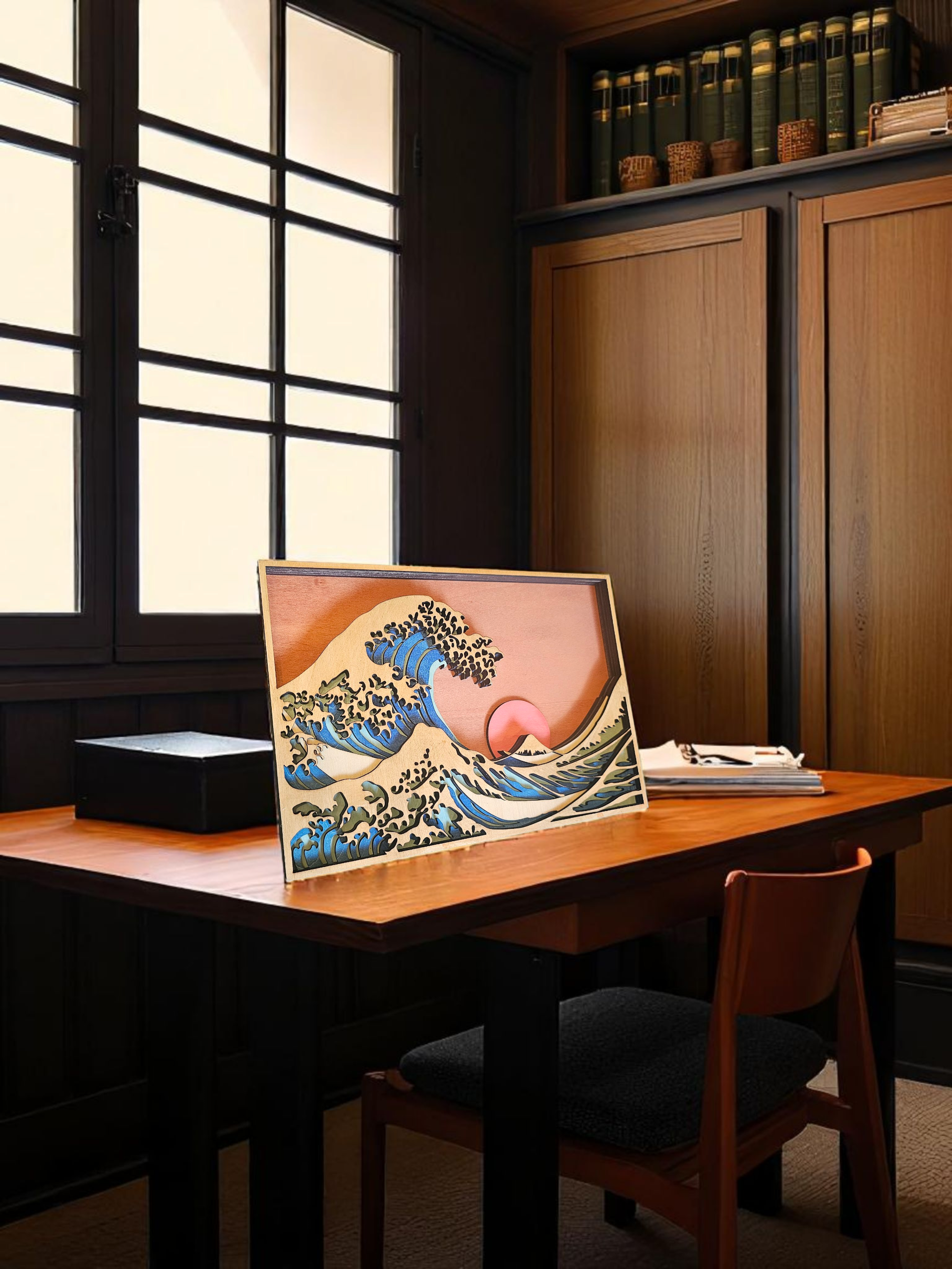 Katawaga 12" hand stained wall art