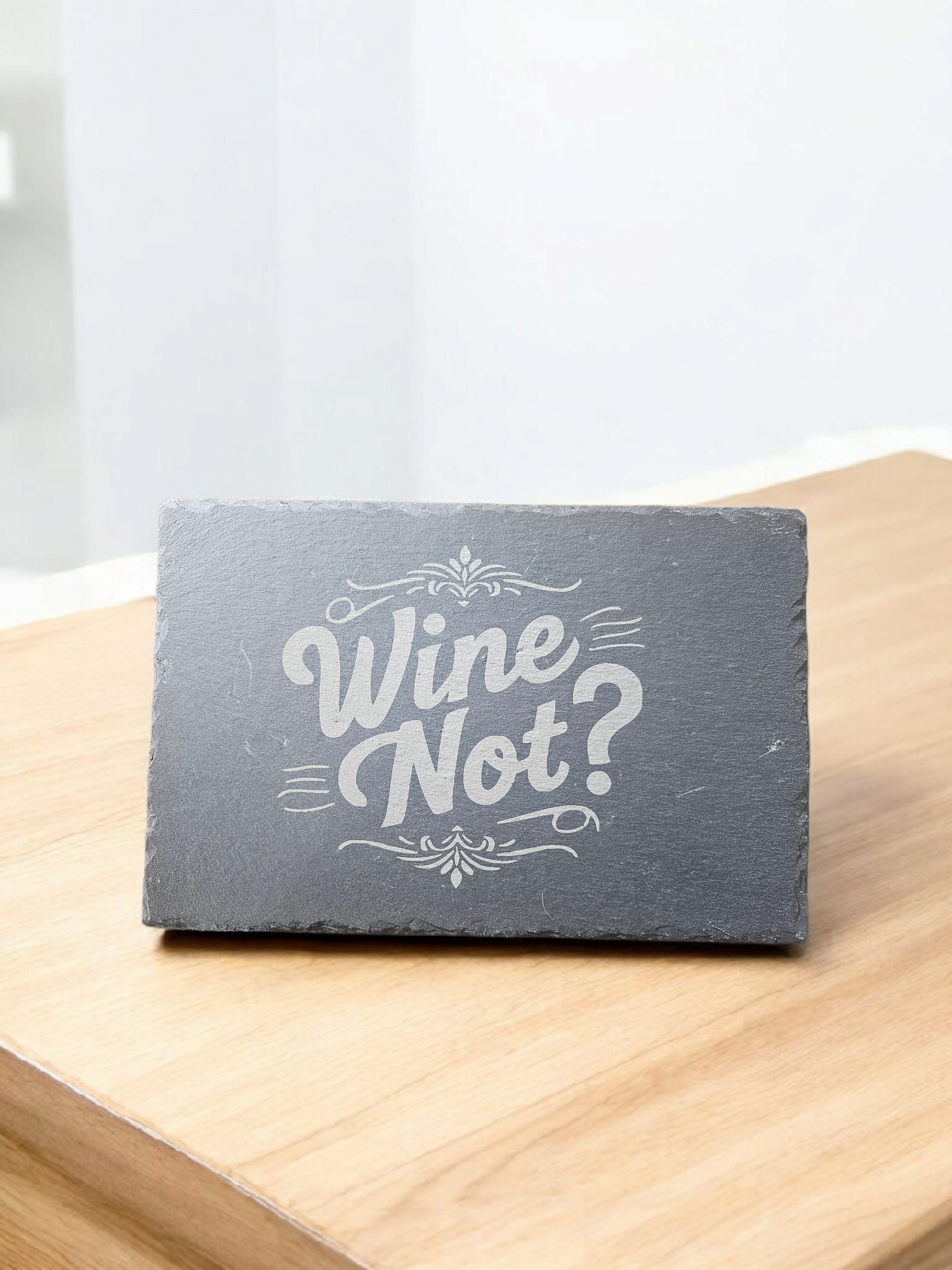 Wine Not?  Slate Board for Charcuterie , Cheese, Hotplate