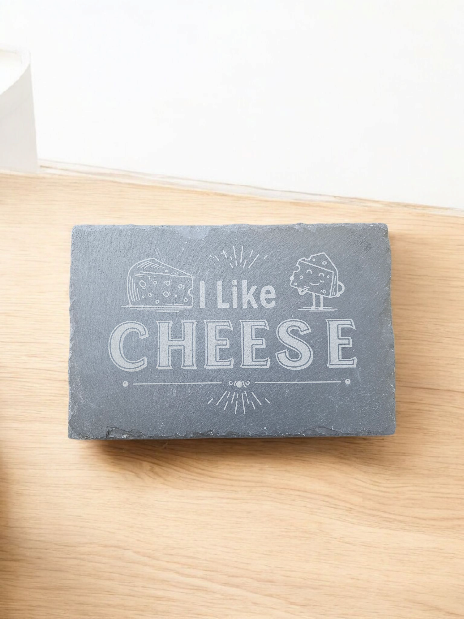 Humorous "I Like Cheese" Slate Charcuterie Board, Cheese, HotPlate